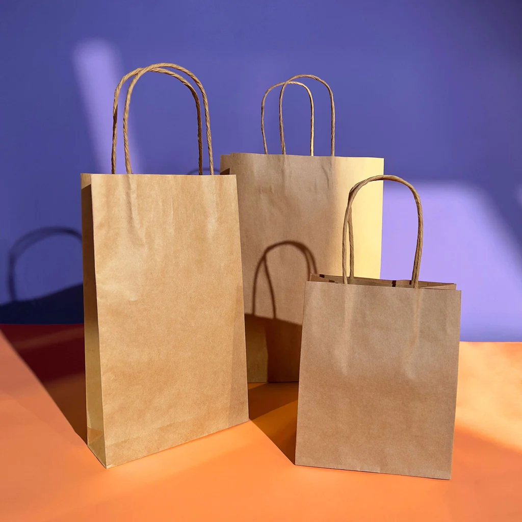 Sac papier kraft shopping - inpak emballage